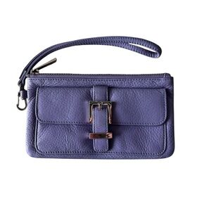 Express lavender leather wristlet